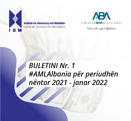 BULETINI Nr.1 #AMLAlbania për periudhën nëntor 2021 - janar 2022